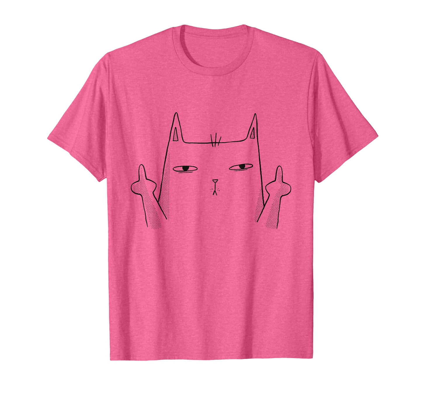 Middle Finger Cat Flip Bird GFY Meme Joke Funny Cat T-Shirt for Men Women