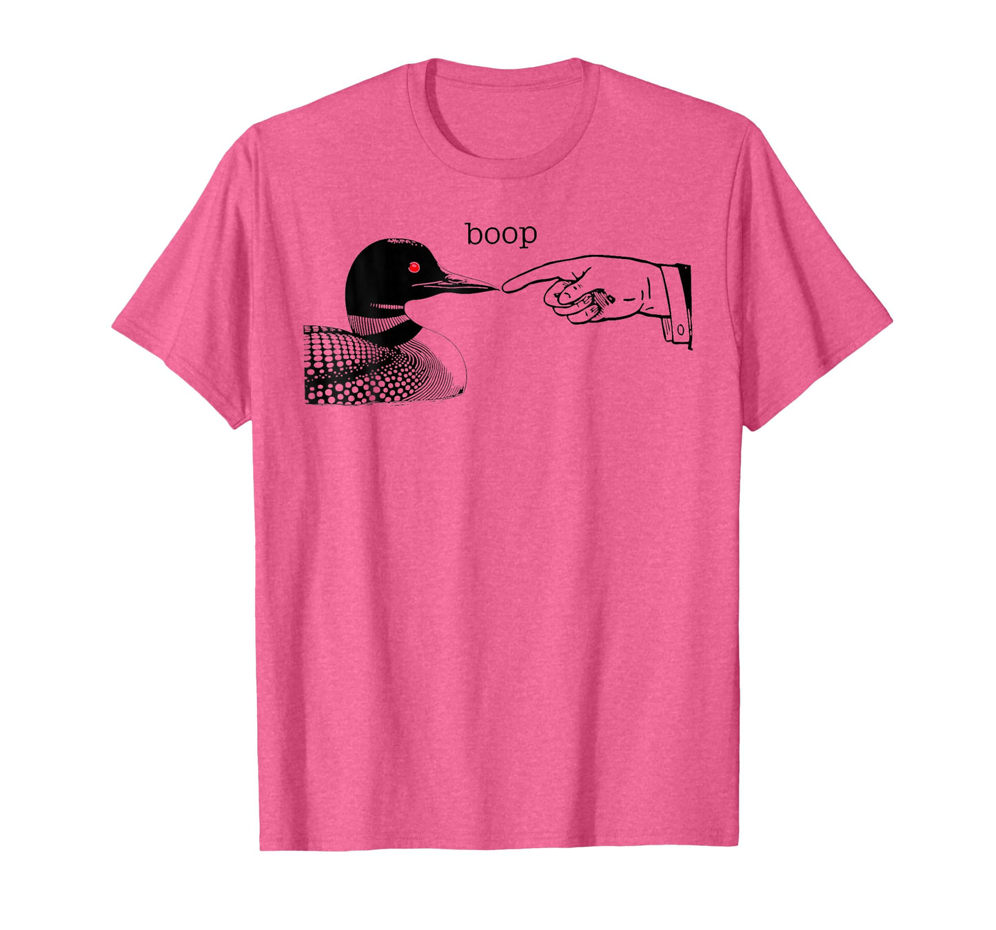 Loon Boop With Pointing Hand Human Funny Water Bird T-Shirt