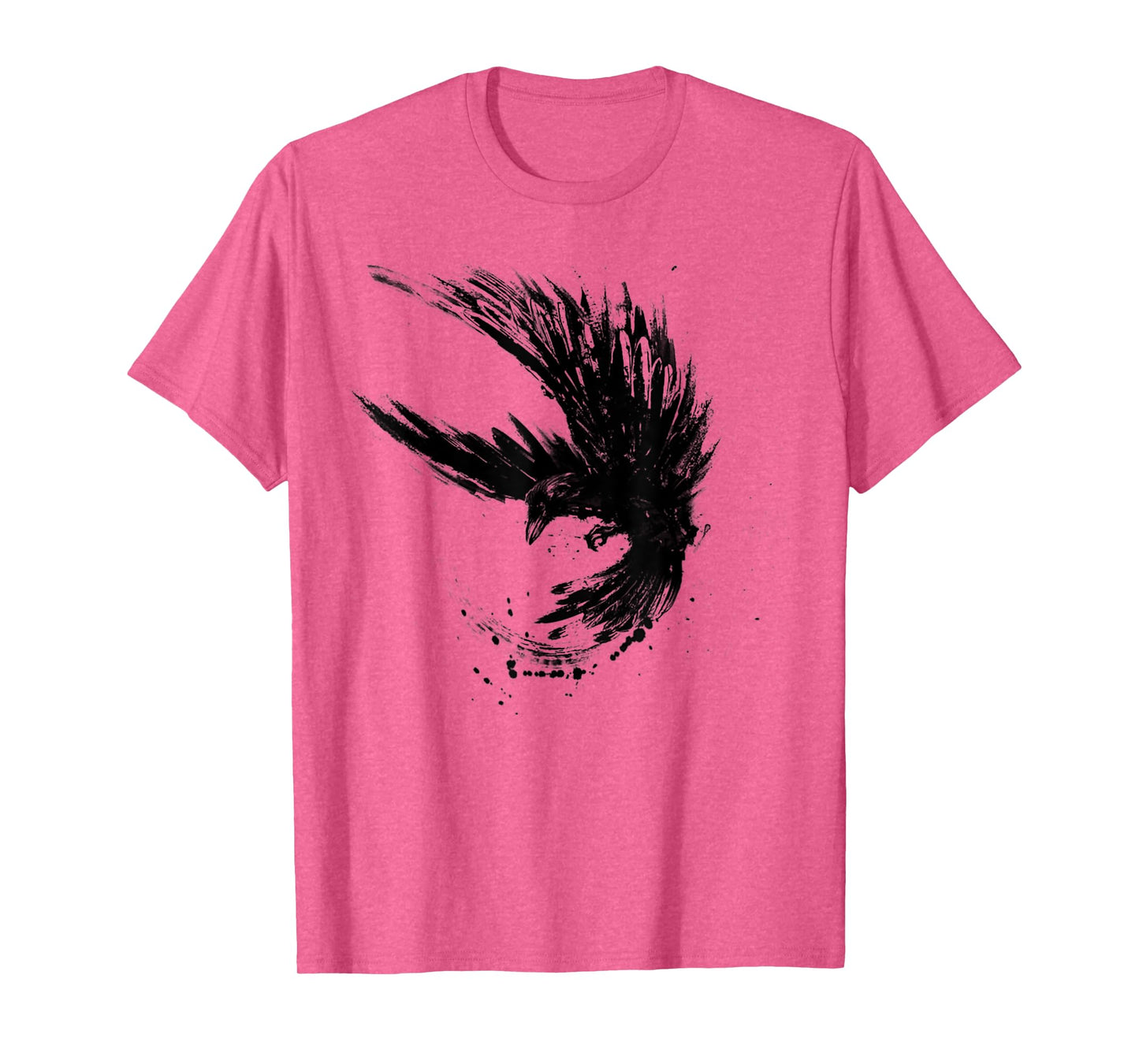 Raven T-Shirt, Crow Raabe Motif, Women's Men's Hoodie Black T-Shirt