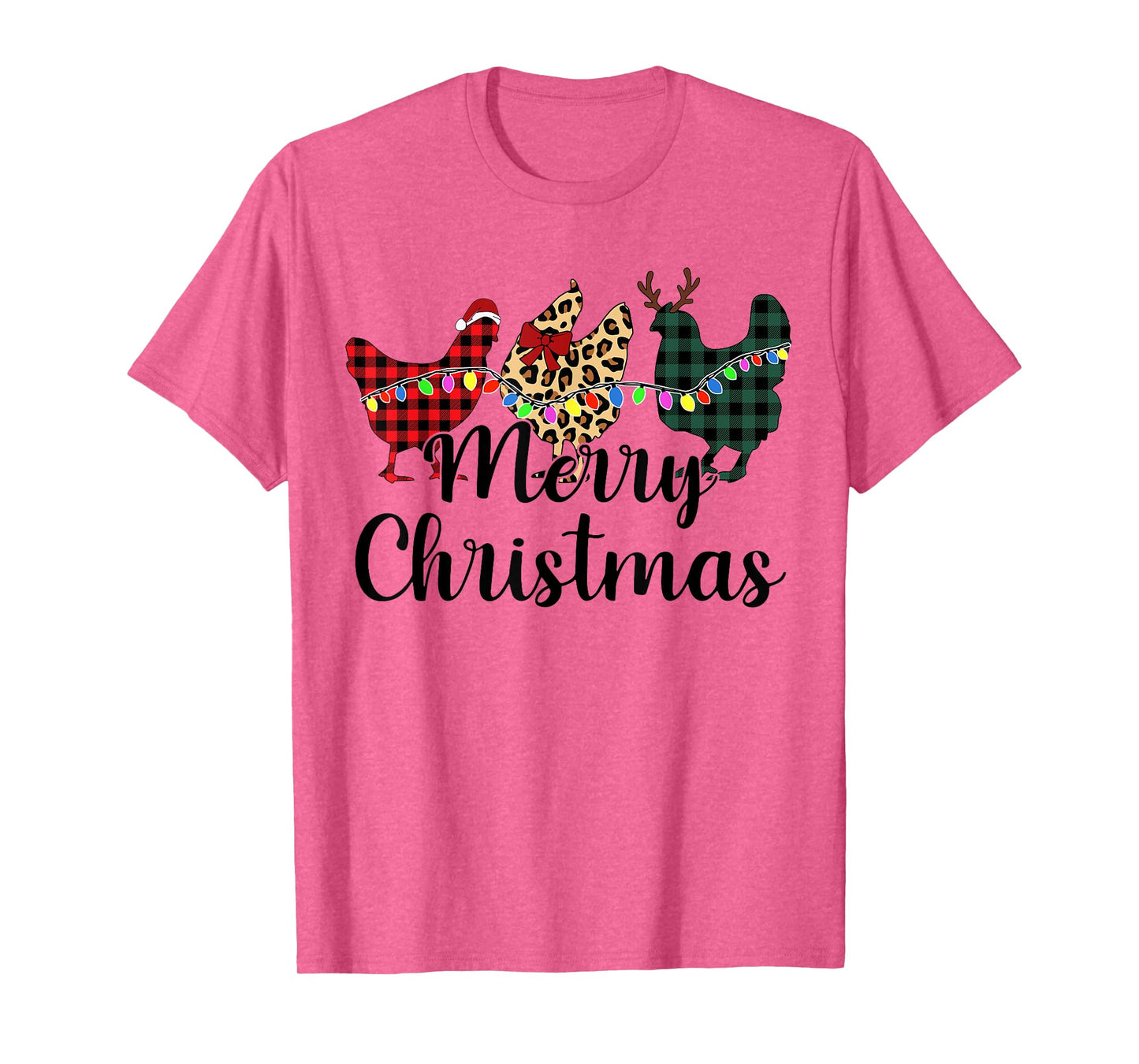 Buffalo Plaid Chickmas Merry Christmas Chicken Lover Xmas T-Shirt