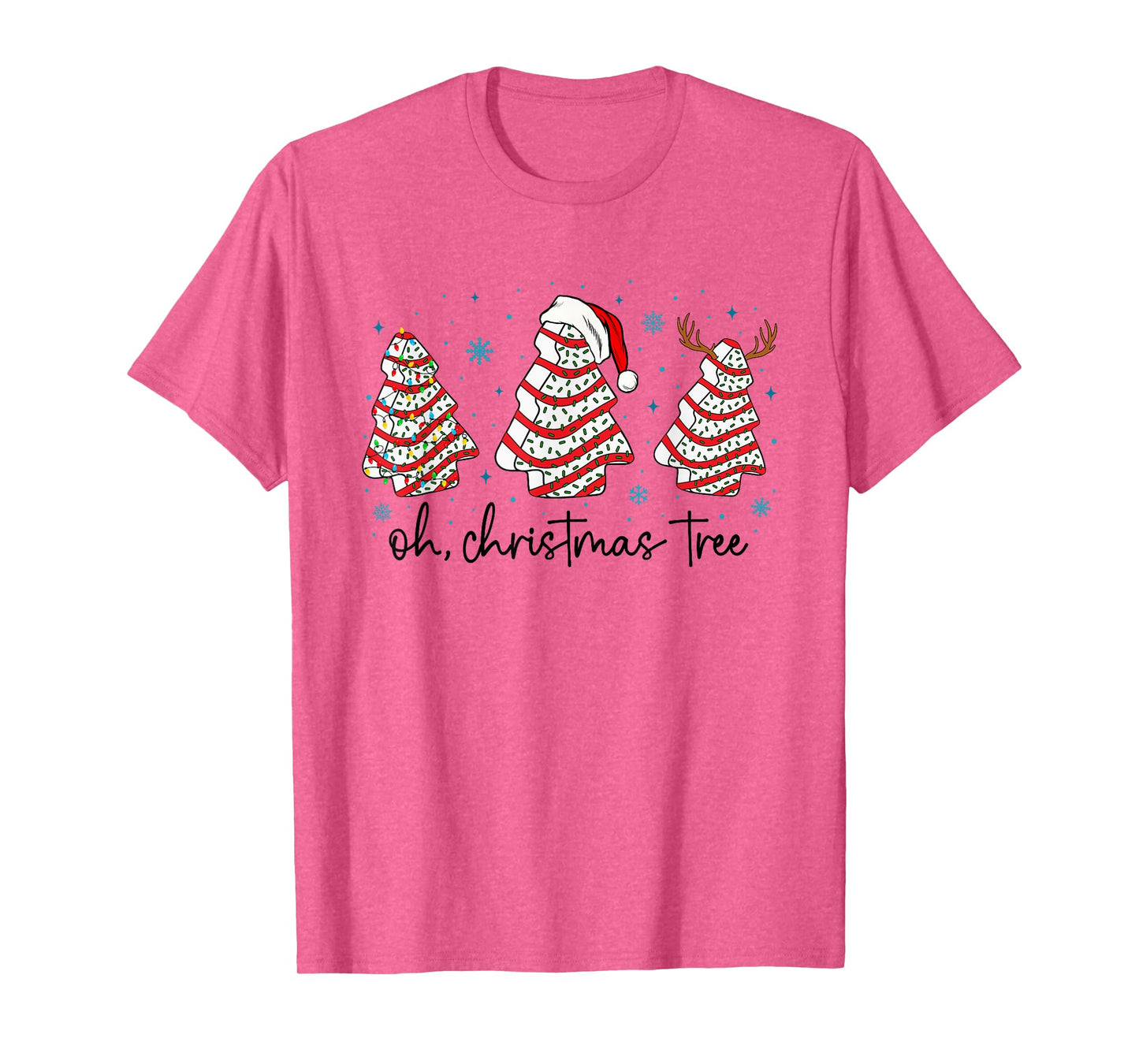 Oh Christmas Tree Cakes Debbie Becky Jen Cake Lovers Xmas T-Shirt