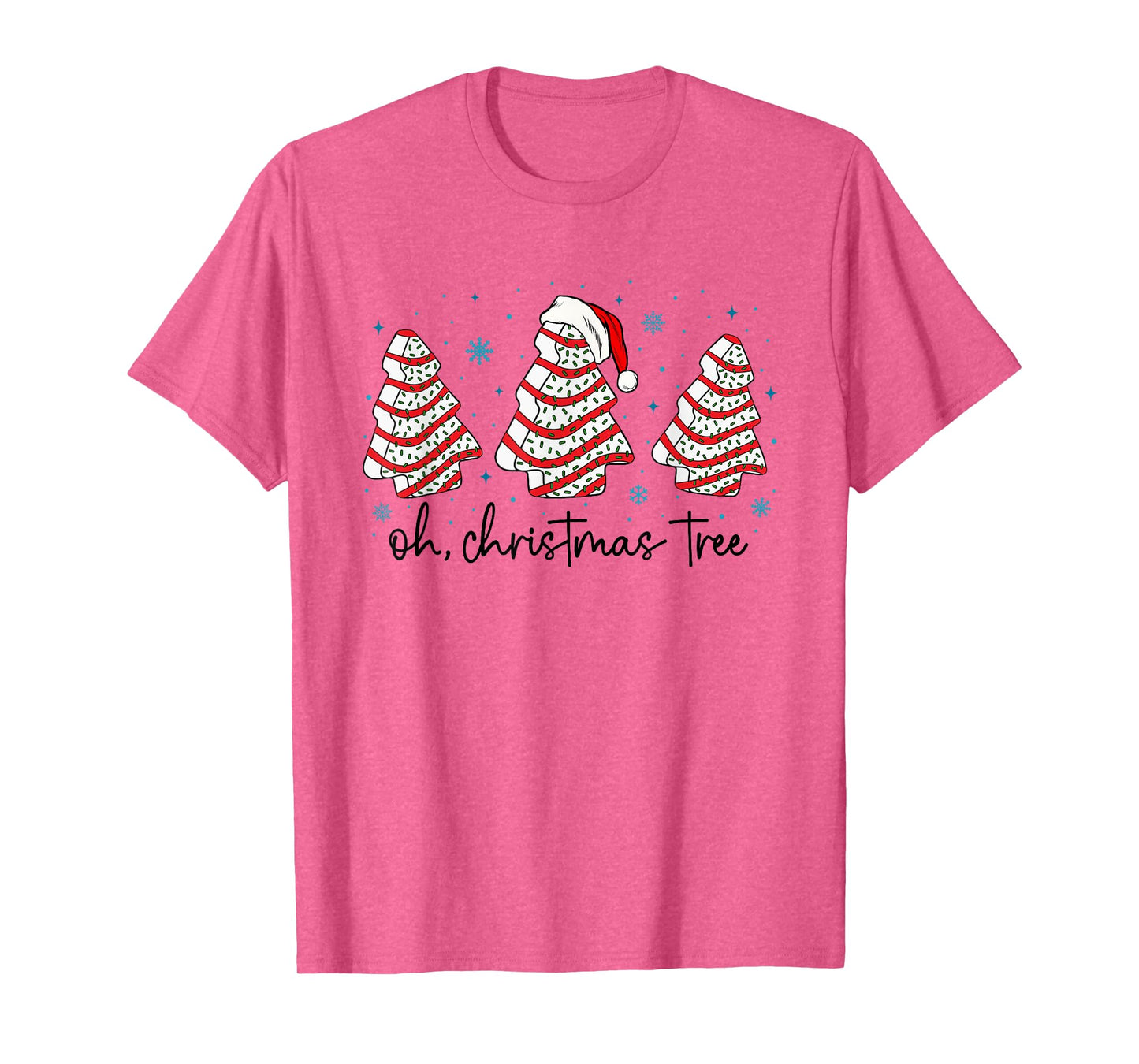 Oh Christmas Tree Cakes Debbie Becky Jen Cake Lovers Xmas T-Shirt
