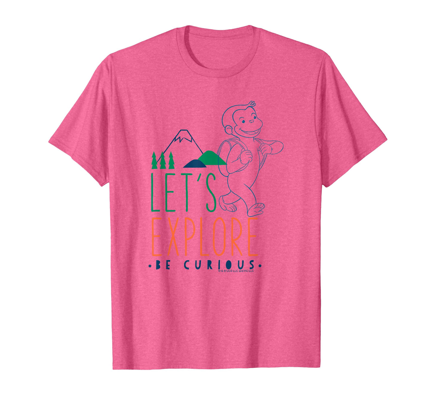 Curious George Let's Explore George Hiking Poster T-Shirt