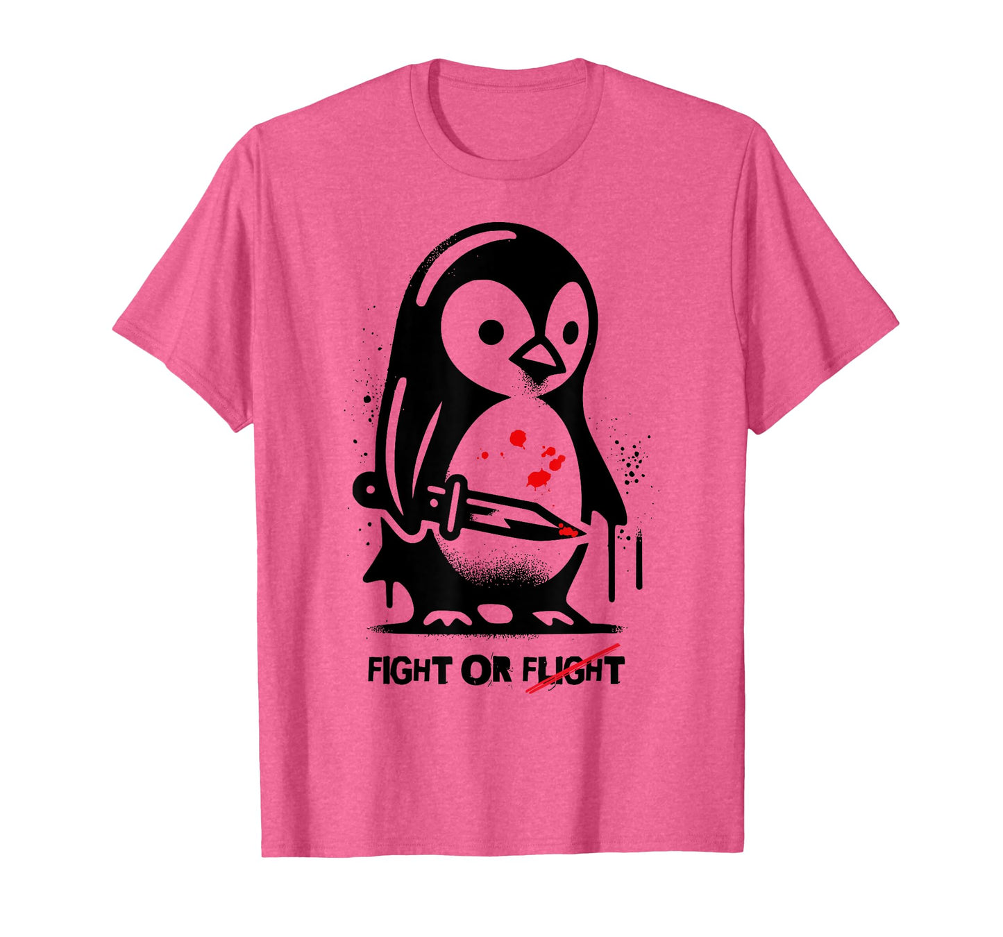Funny Penguin Flight or Fight Meme Silly Humor T-Shirt