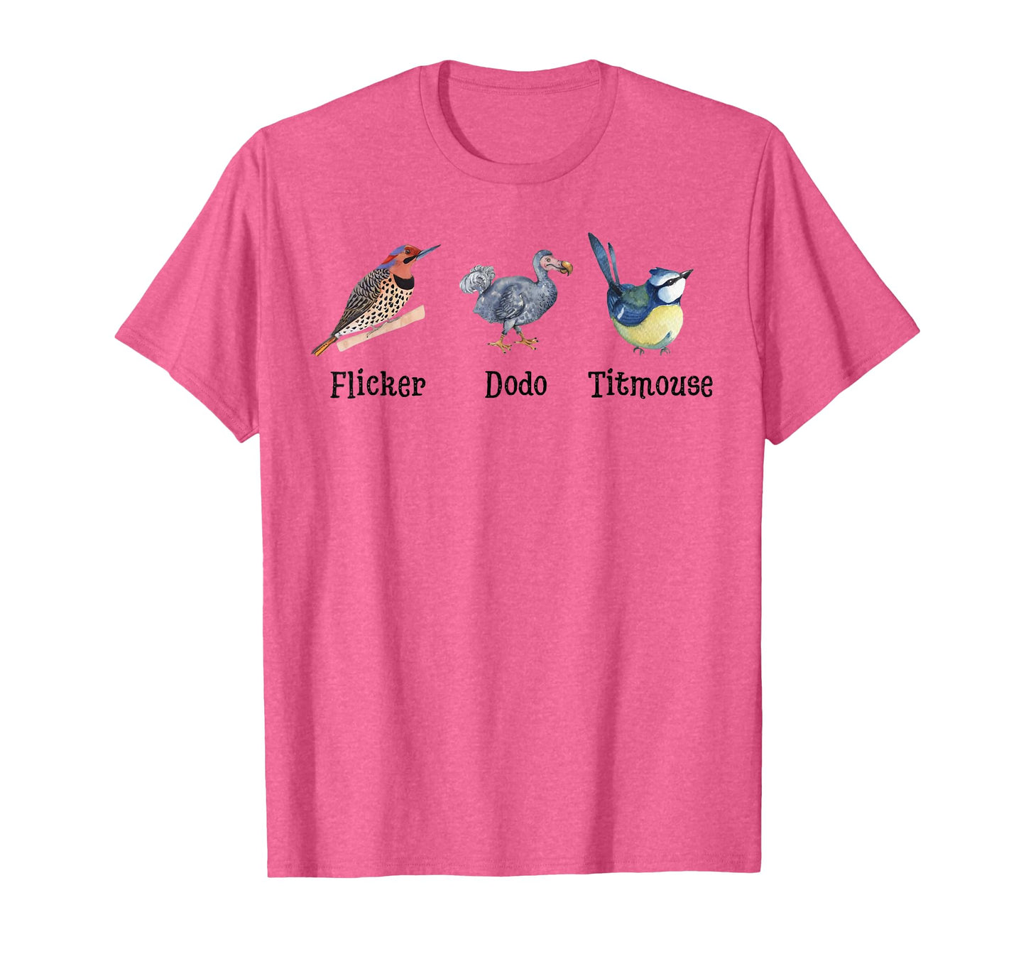 Flicker Dodo Titmouse Funny Bird Lovers Design T-Shirt