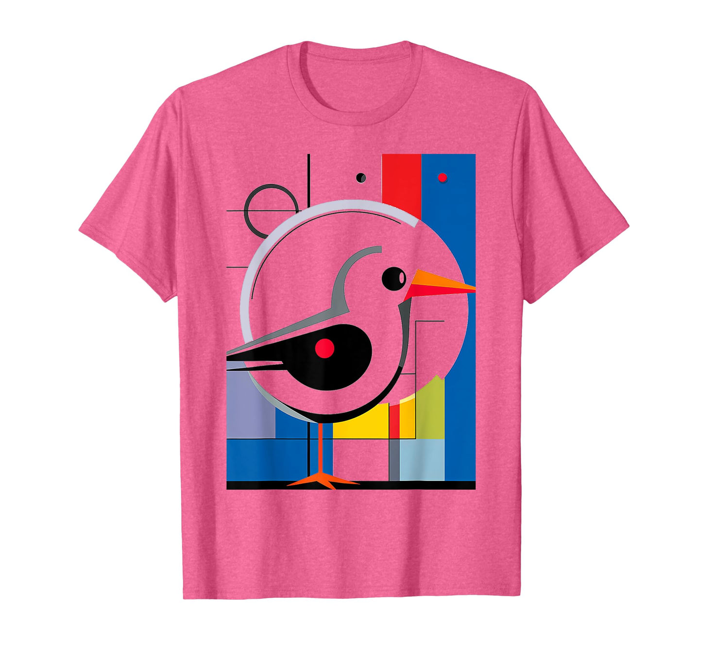 Bird Geoemtric Abstract Animal Art Colorful Graphic Bird T-Shirt