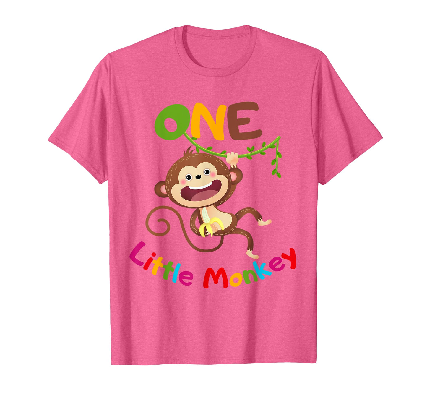 ONE Little Monkey Jungle Monkey Theme 1st Birthday Party T-Shirt