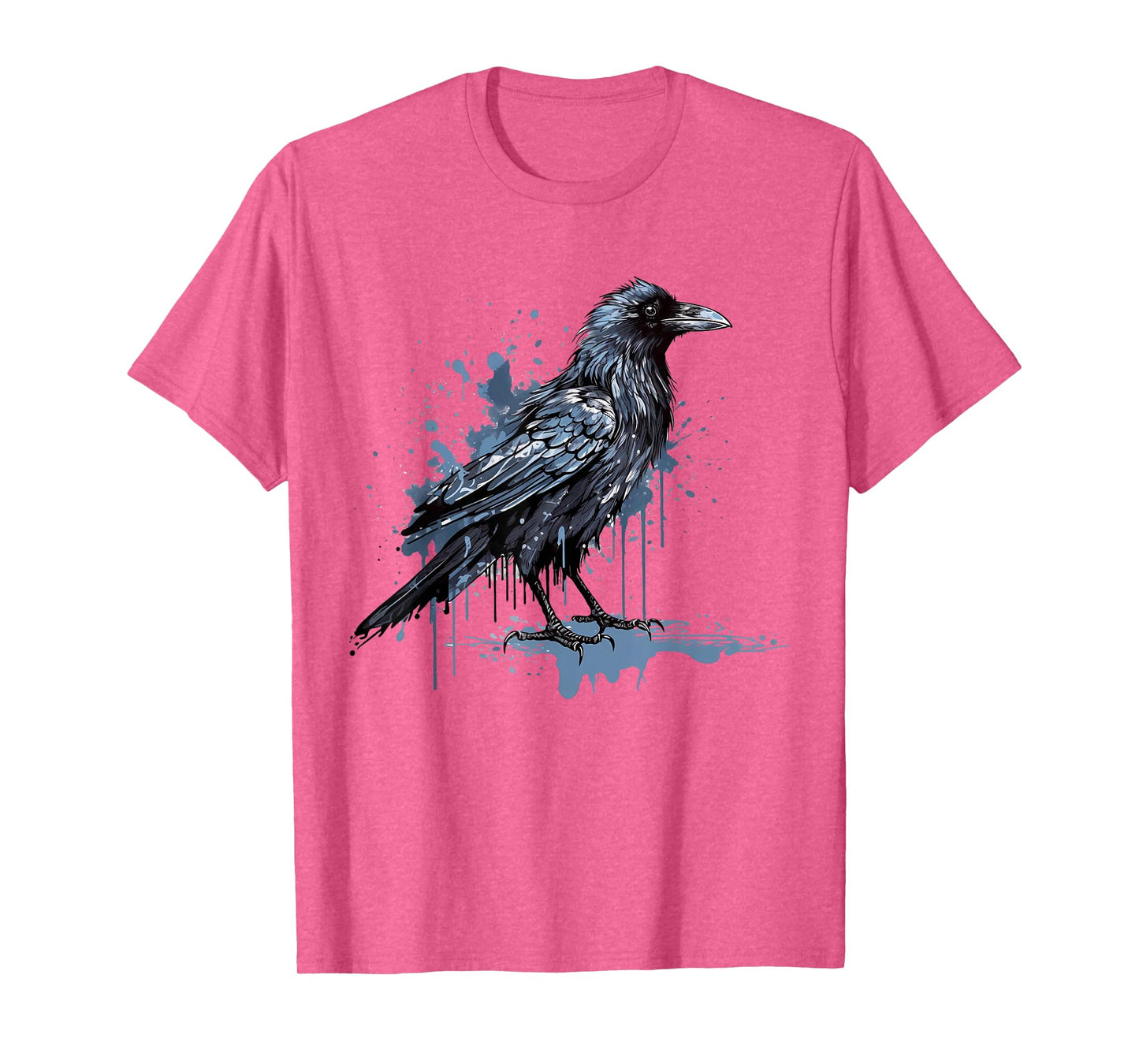 Vintage Raven Crow Gothic Bird Graphic Art Design Print T-Shirt