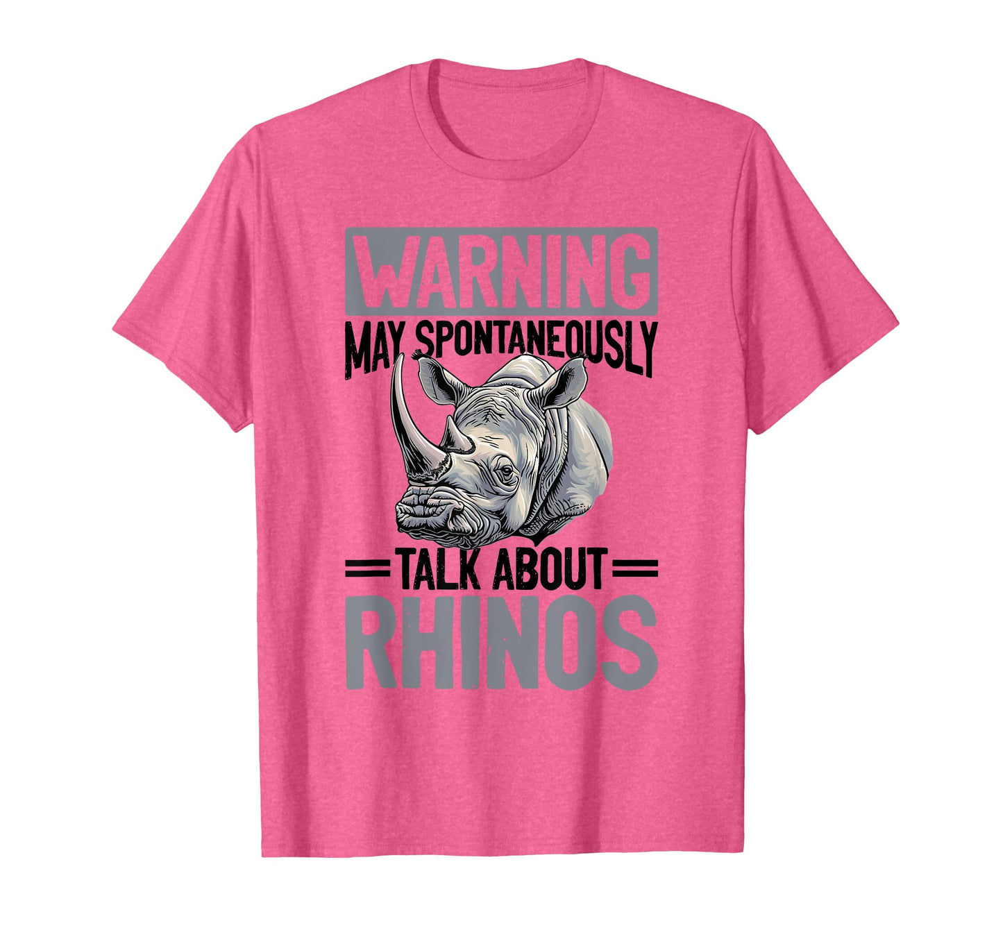 Funny Rhino Rhinozeros Animal Warning May Spontaneously Talk T-Shirt