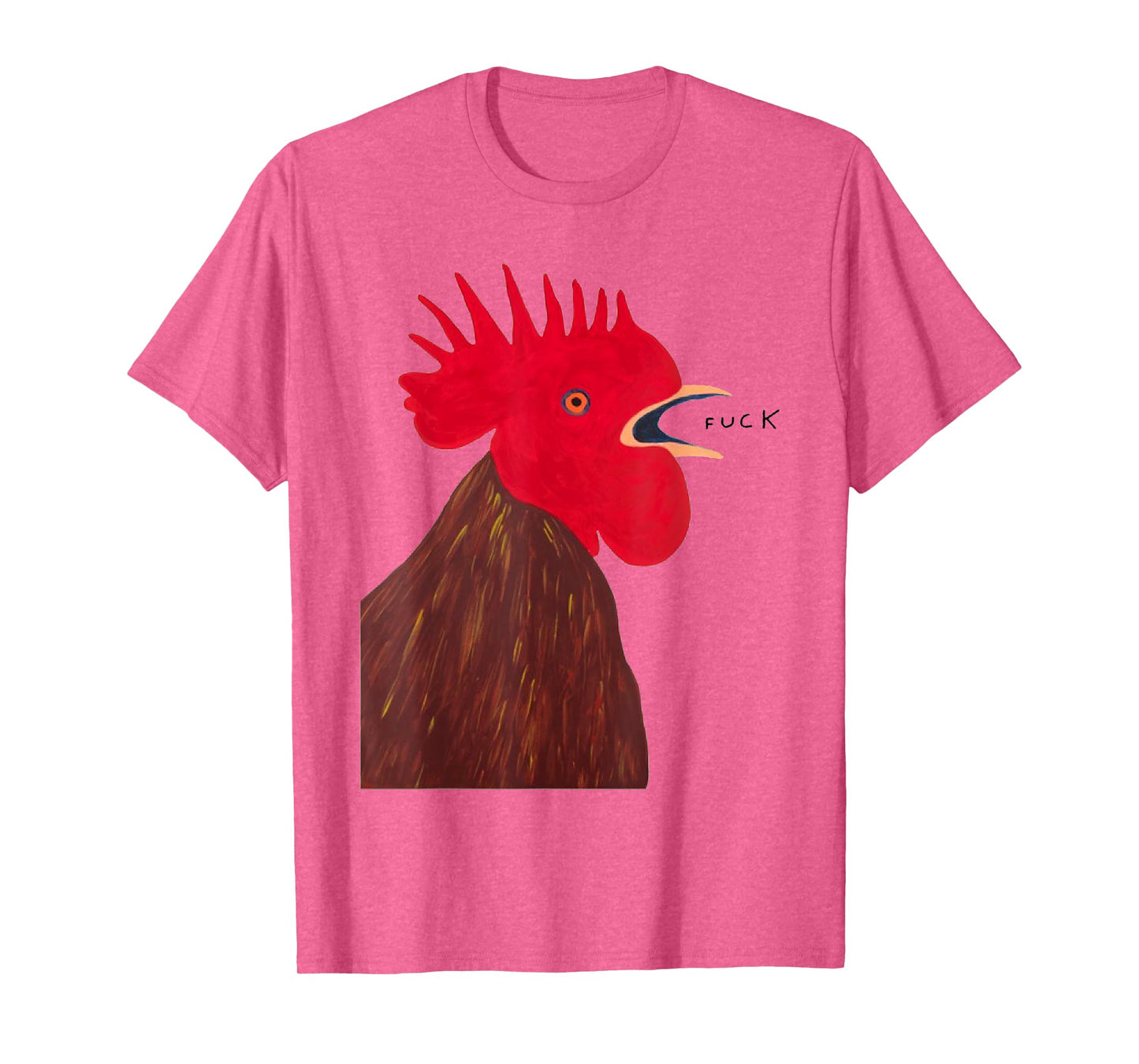 Angry - Chicken Fuck Howling Yelling Art Rooster Painting T-Shirt