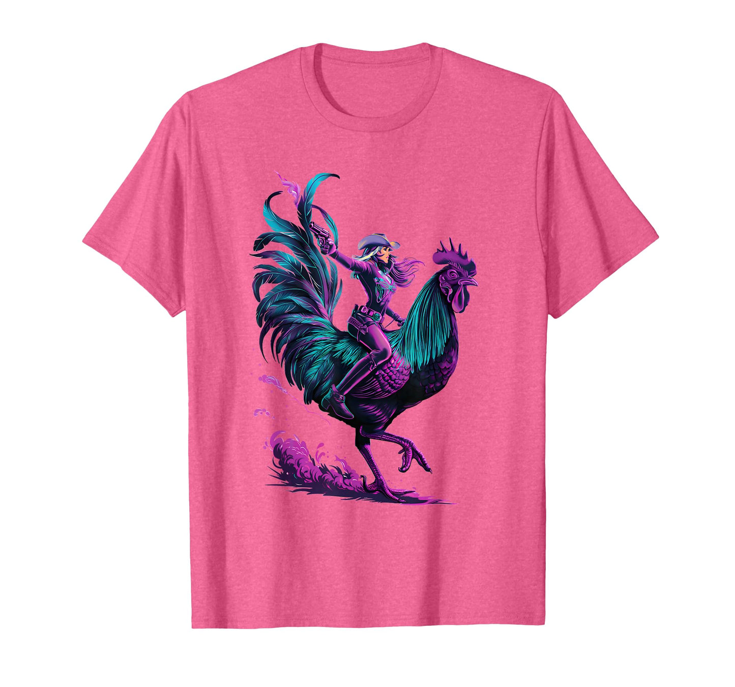 Cowgirl Riding Chicken T-Shirt
