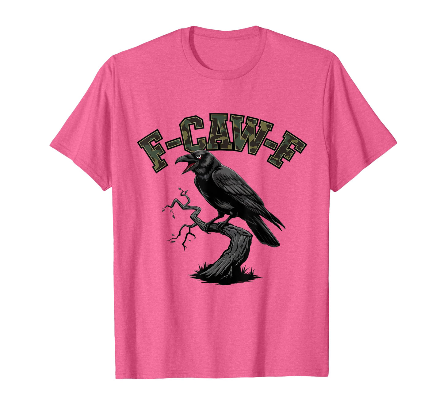 Black Crow F-Caw-F Funny Black Bird T-Shirt