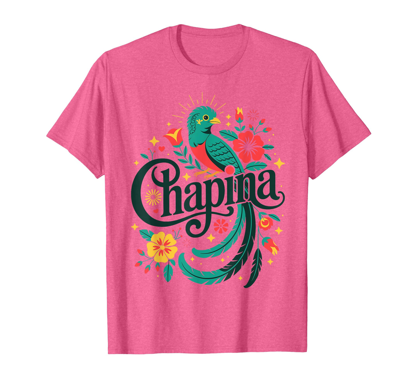 Chapina Guatemalan Pride Design with Quetzal Bird T-Shirt