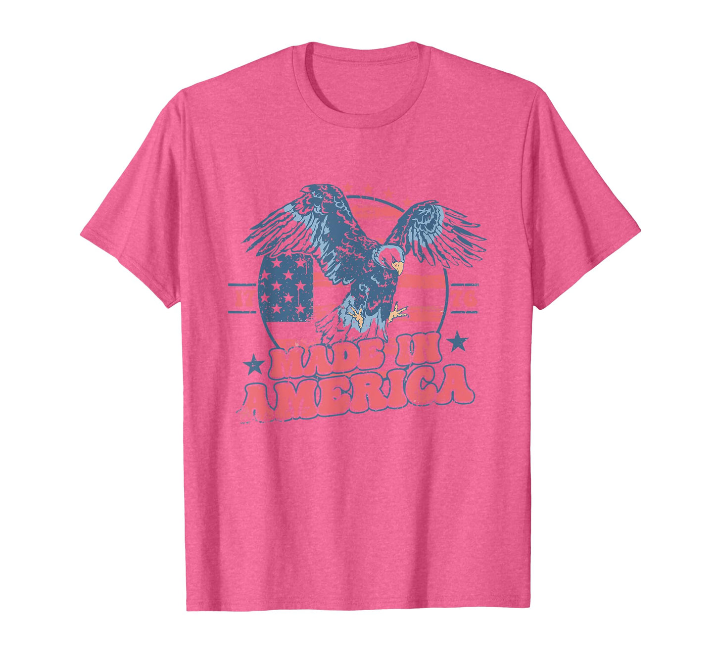 Made In America USA Flag Eagle 4th of July Patriotic Freedom T-Shirt for Women Men
