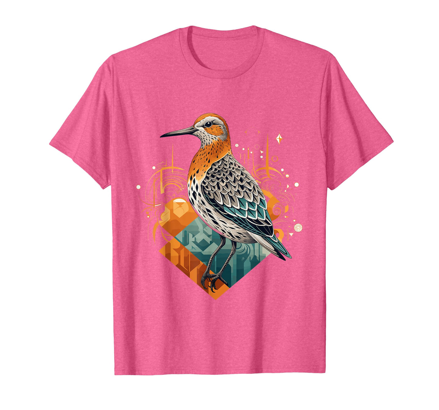 Buff-breasted Sandpiper Geometric Patten Art,Cute Bird Lover T-Shirt