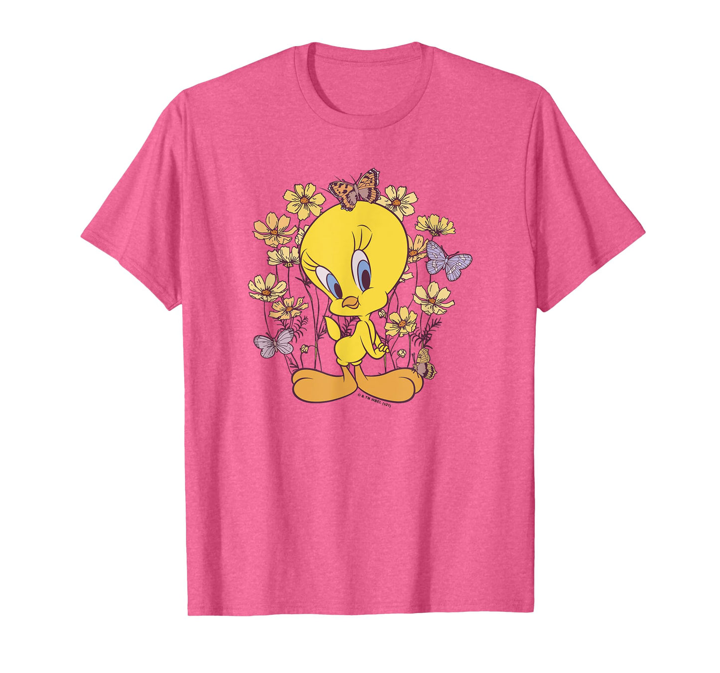 Looney Tunes Tweety And Butterflies Floral T-Shirt