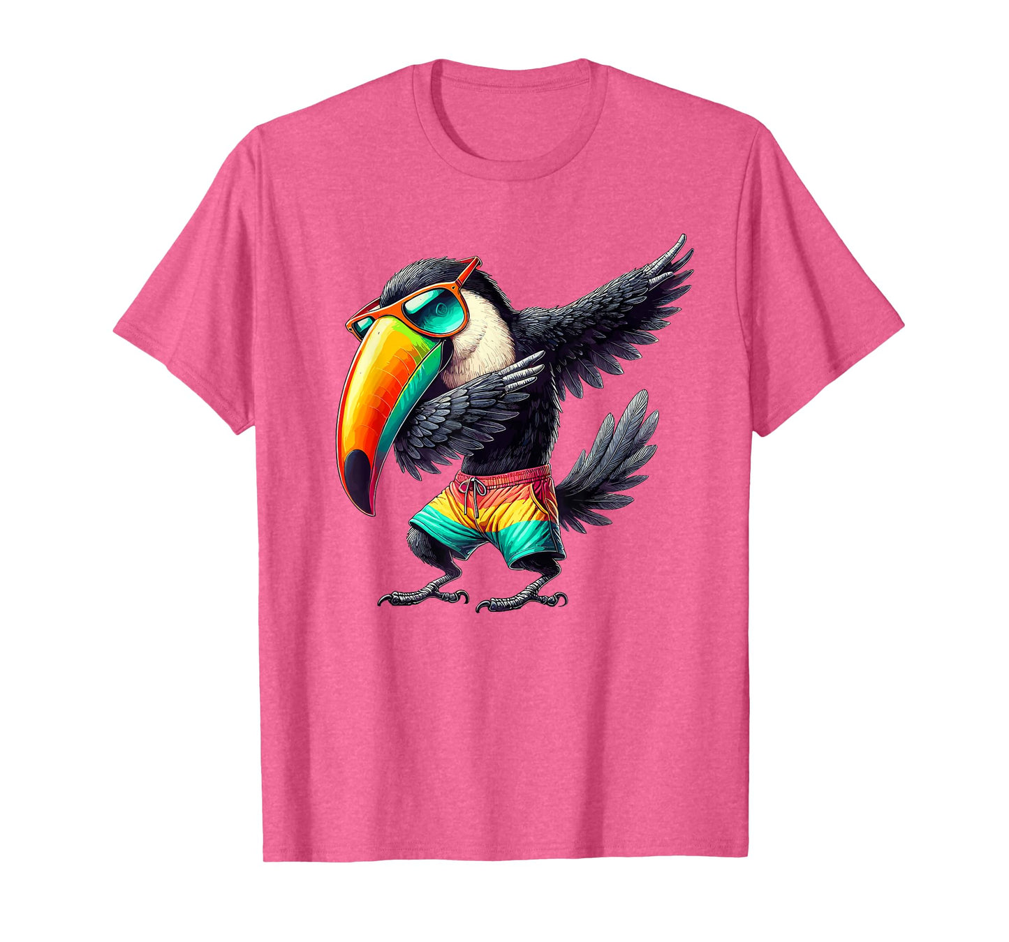 Toucan Dabbing, Swimming Pool, Beach Vacation, Tropical Bird T-Shirt for Men Women Kids