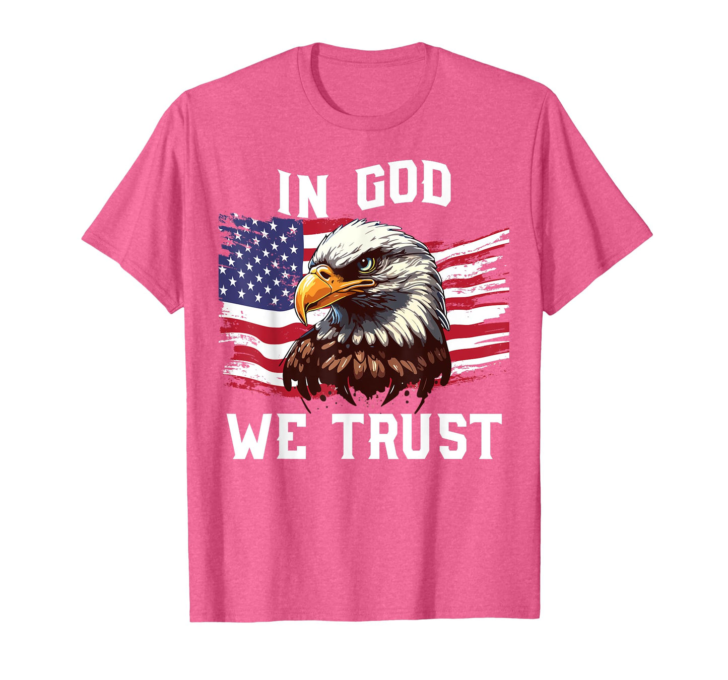 Men In God We Trust 4th July American Flag Eagle Boy Toddler T-Shirt