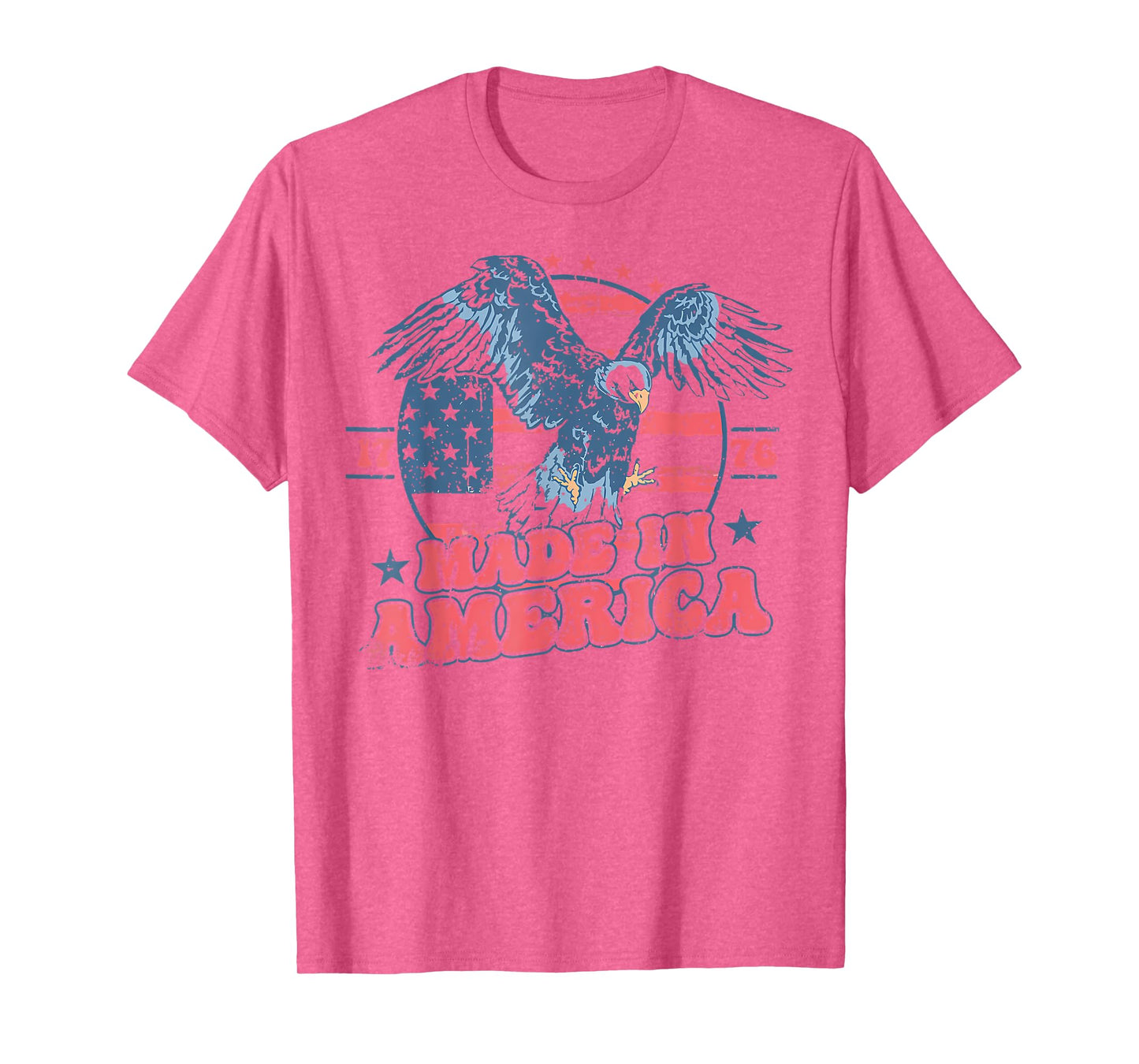 Made In America USA Flag Eagle 4th of July Patriotic Freedom Women Kids Men T-Shirt