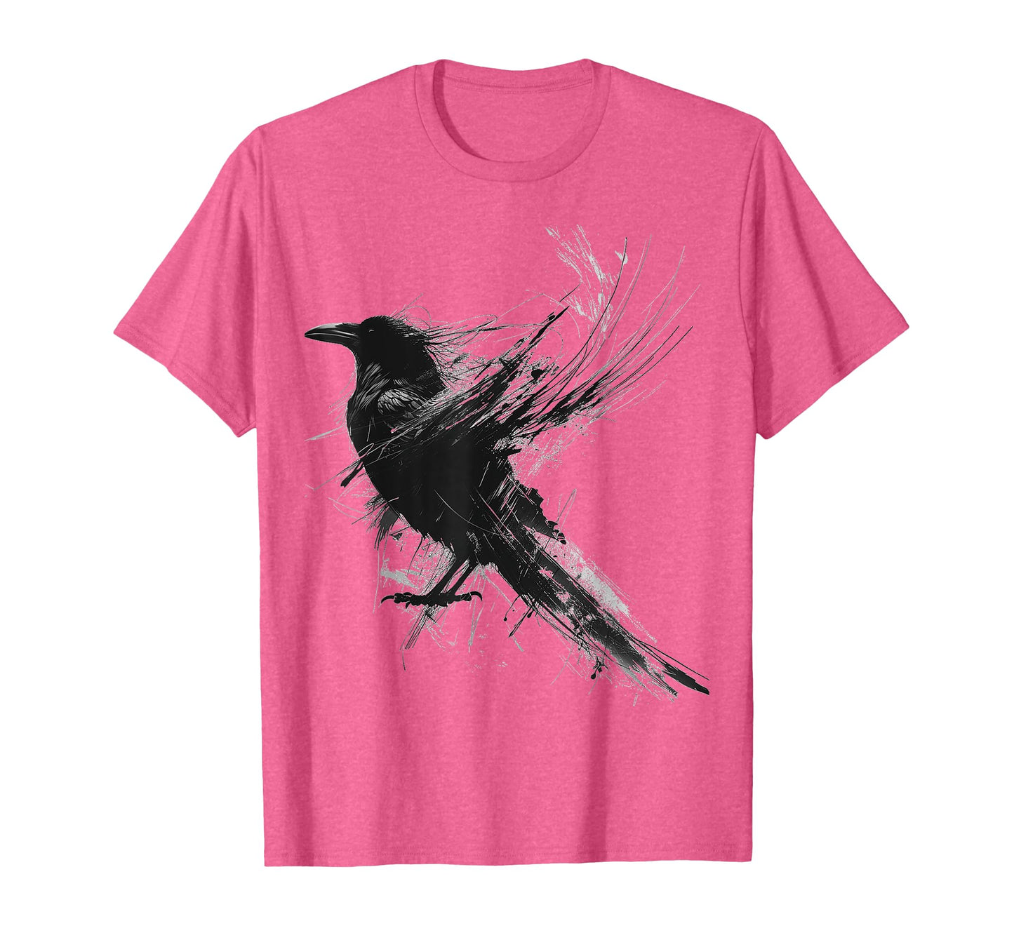 Raven Abstract Drawing Animal Art Painting Graphic Raven T-Shirt