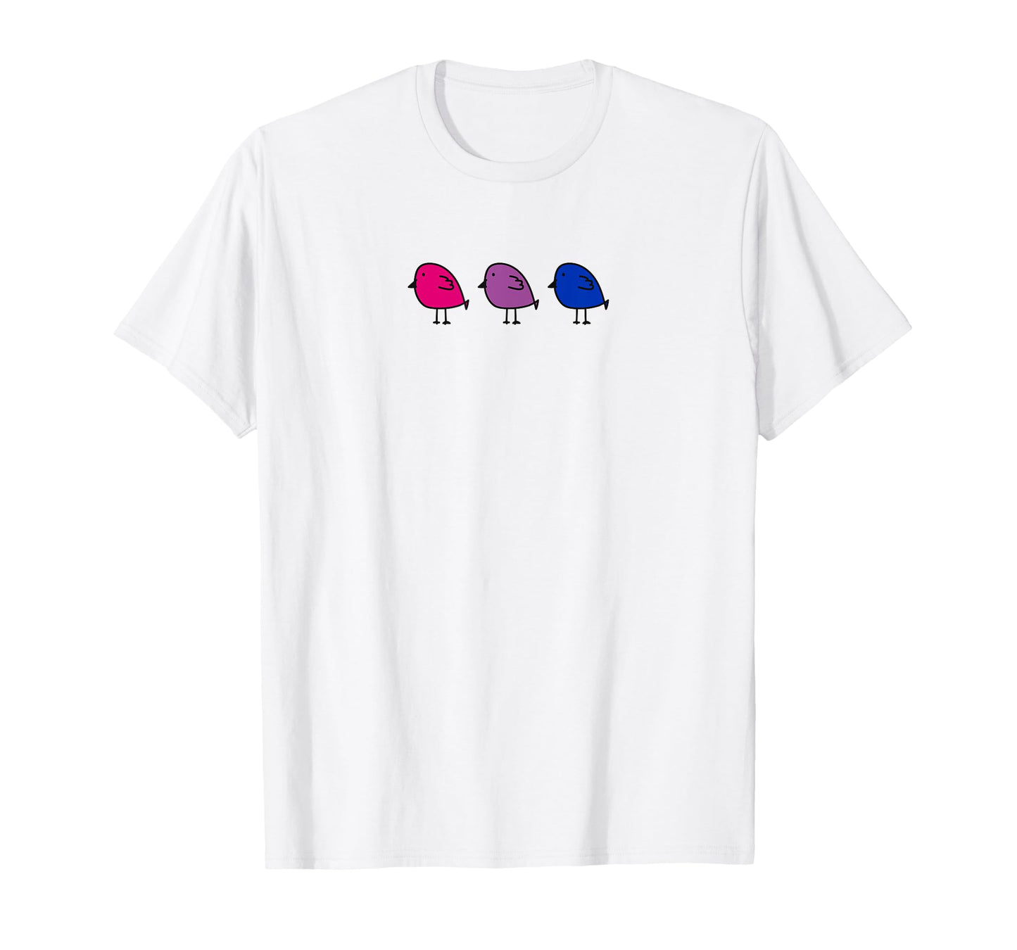 Bisexual Pride Subtle Bi Pride Flag Birds Bi Flag Colors T-Shirt