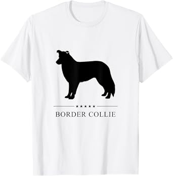 Border Collie Black Silhouette T-Shirt