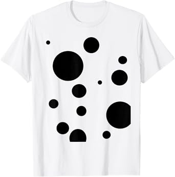 Polka dot dalmatian black white abstract fun T-Shirt