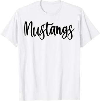 Mustangs School Spirit Team Mascot Game Night T-Shirt