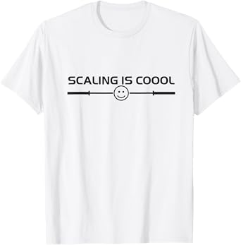 Scaling is Cool Smiling Barbell T-Shirt