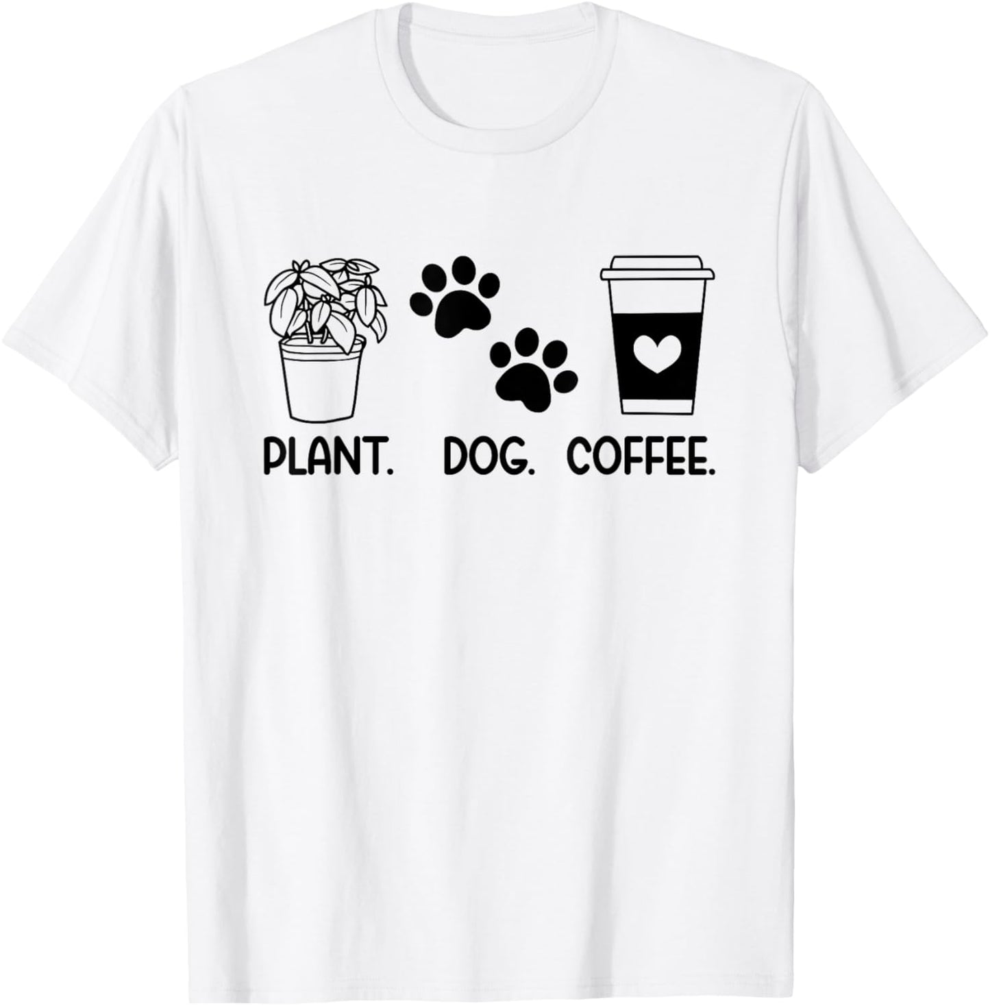 Plant Dog Coffee Gardening Coffee Lover & Dogs Lover T-Shirt