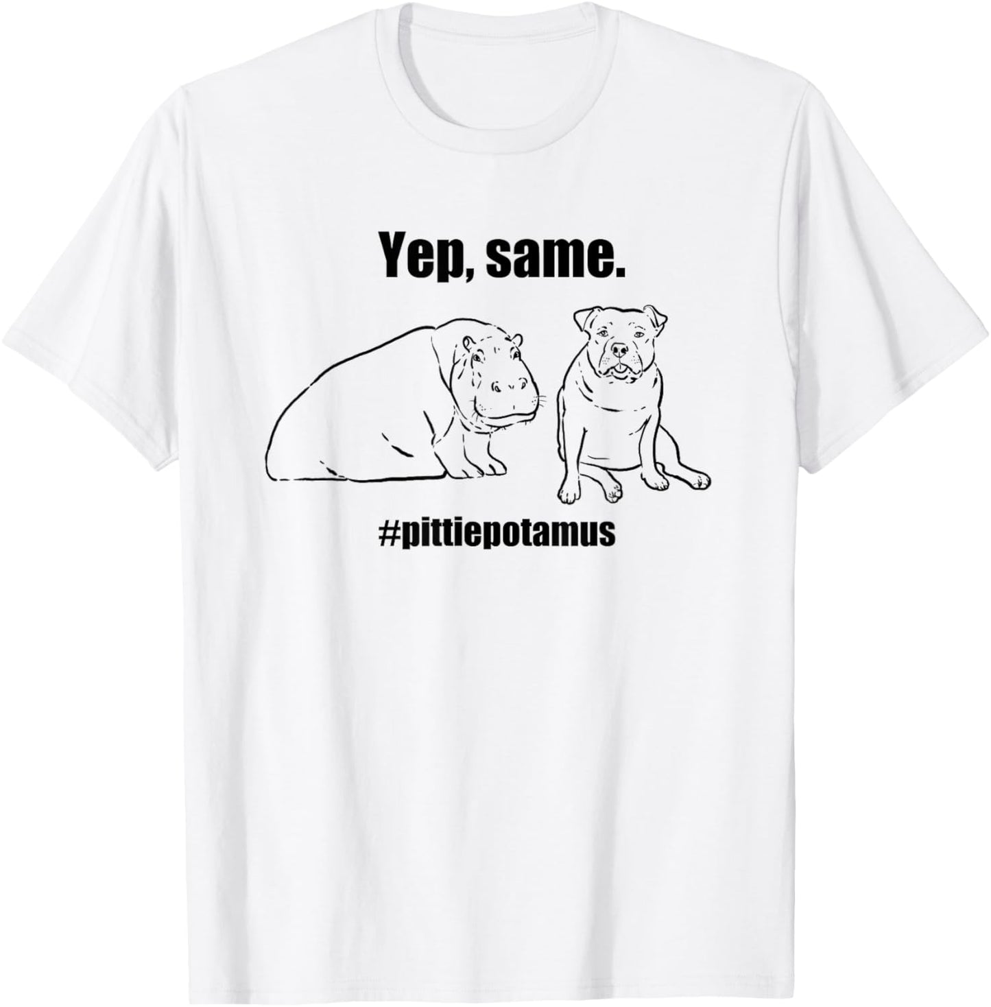 Pittiepotamus, Funny Pitbull, Pittie Lovers Unisex-Adult T-Shirt