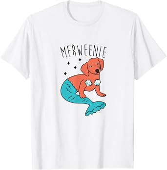 Mermaid Pet dog Weenie Men Women Girls Kids T-Shirt