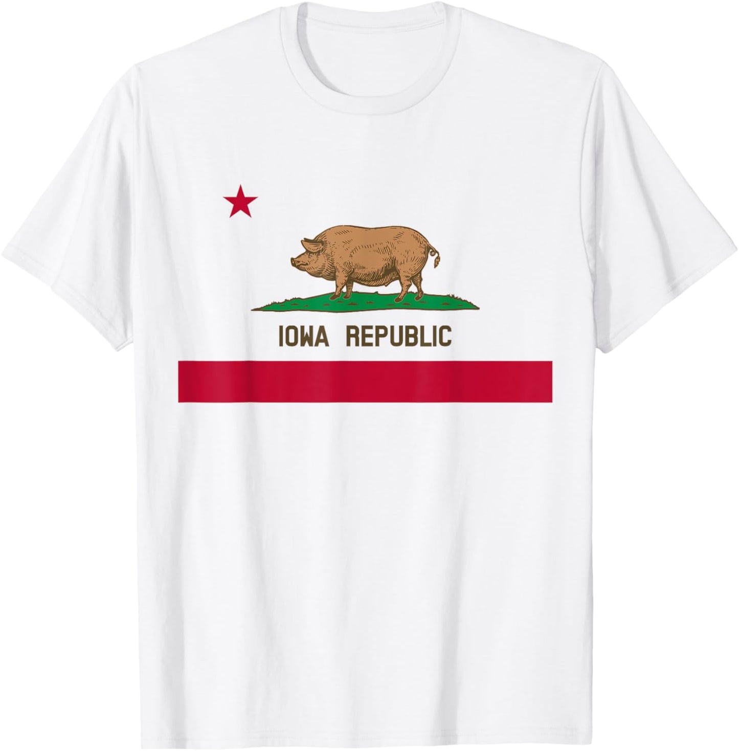 California Style Iowa State Flag T-Shirt