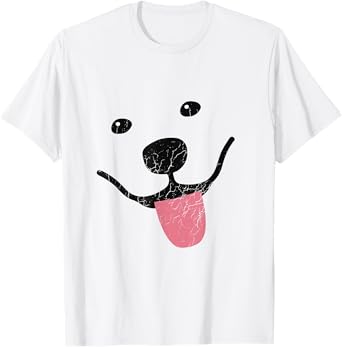 Samoyed Face Sammy Smile t-shirt. Distressed design T-Shirt