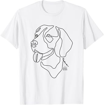 Beagle Original 1 Line Art Dog Illustration T-Shirt