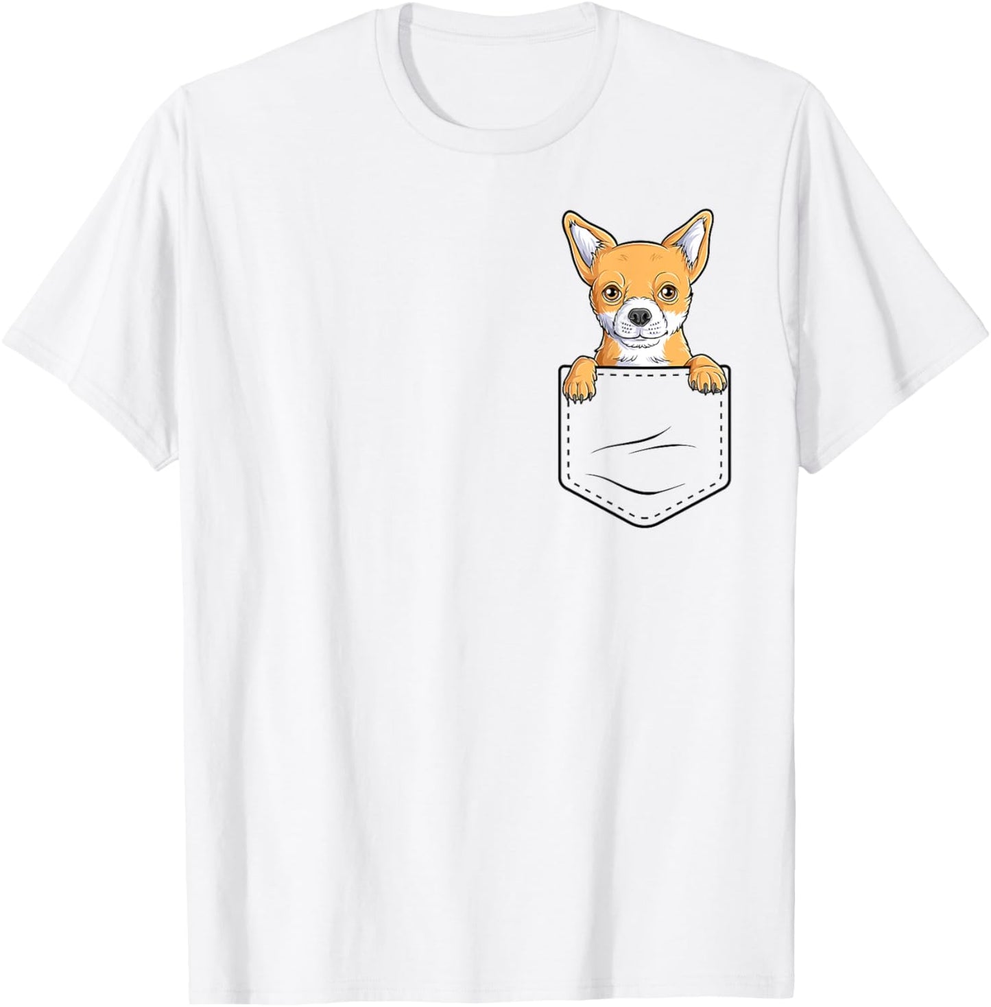 Funny Chihuahua In The Pocket Dog Lover Cute Chihuahua T-Shirt