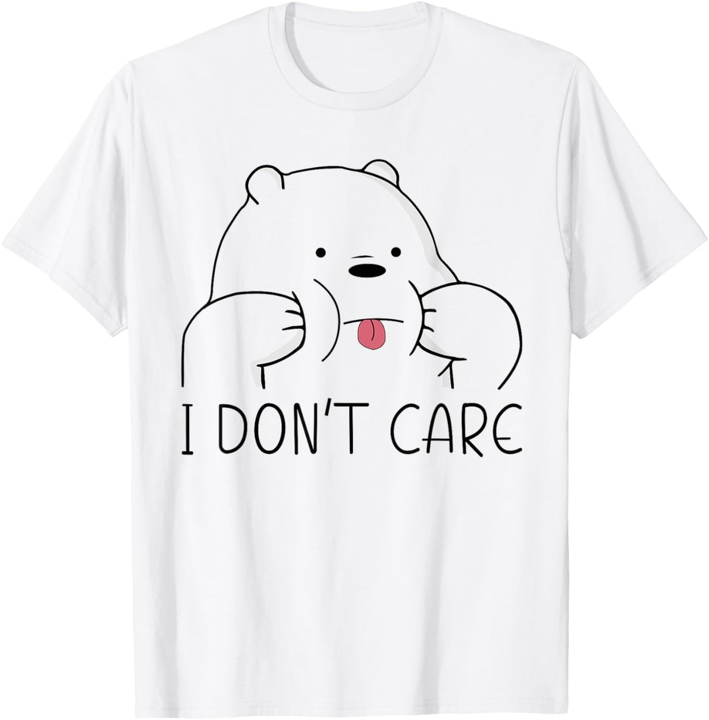 I Don't Care Bear Men Women Boys Girls Funny Bear T-Shirt