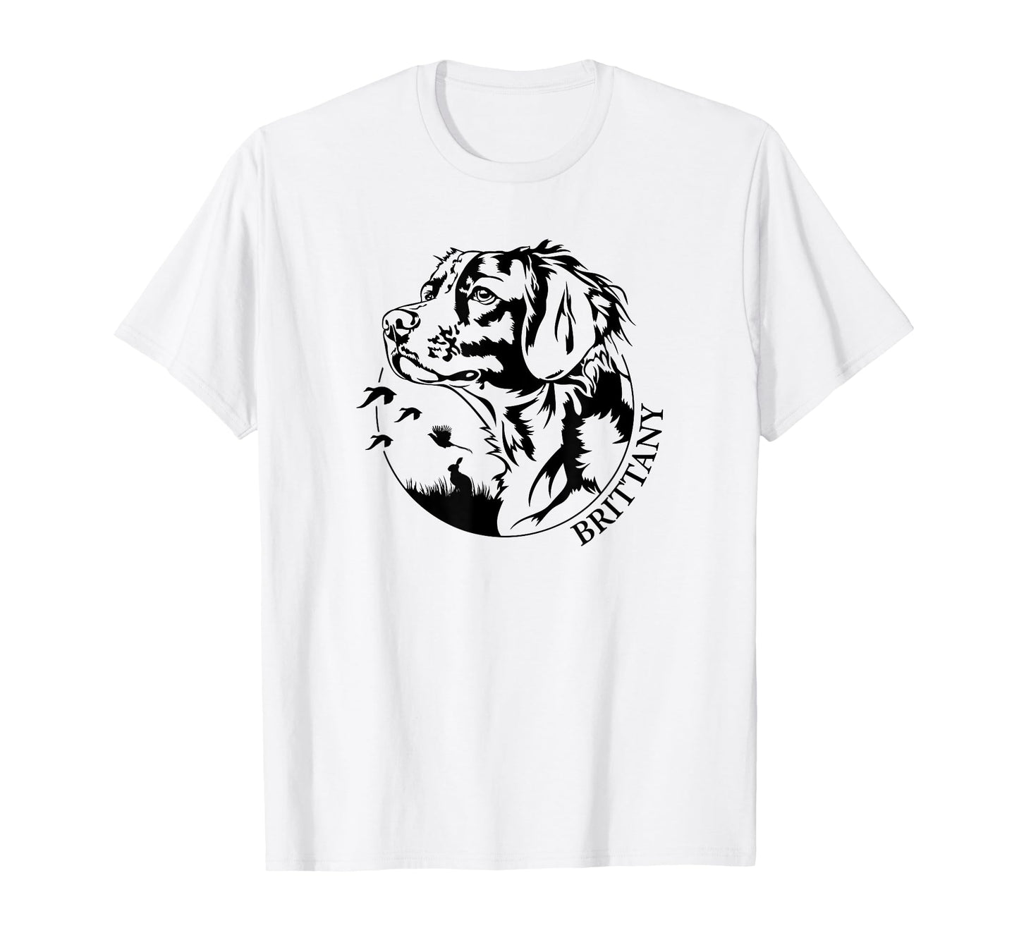 Proud Brittany hunting dog Brittany Spaniel portrait Men Women T-Shirt