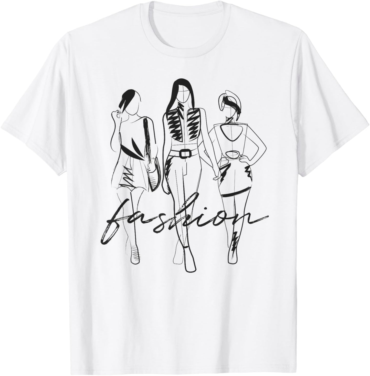 Fashion Sketch Catwalk Models Fashion Sketch Fashion Design T-Shirt