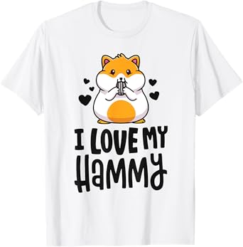 I Love My Hammy Shirt Cute Hamster Kawaii Shirt Kids Gift T-Shirt