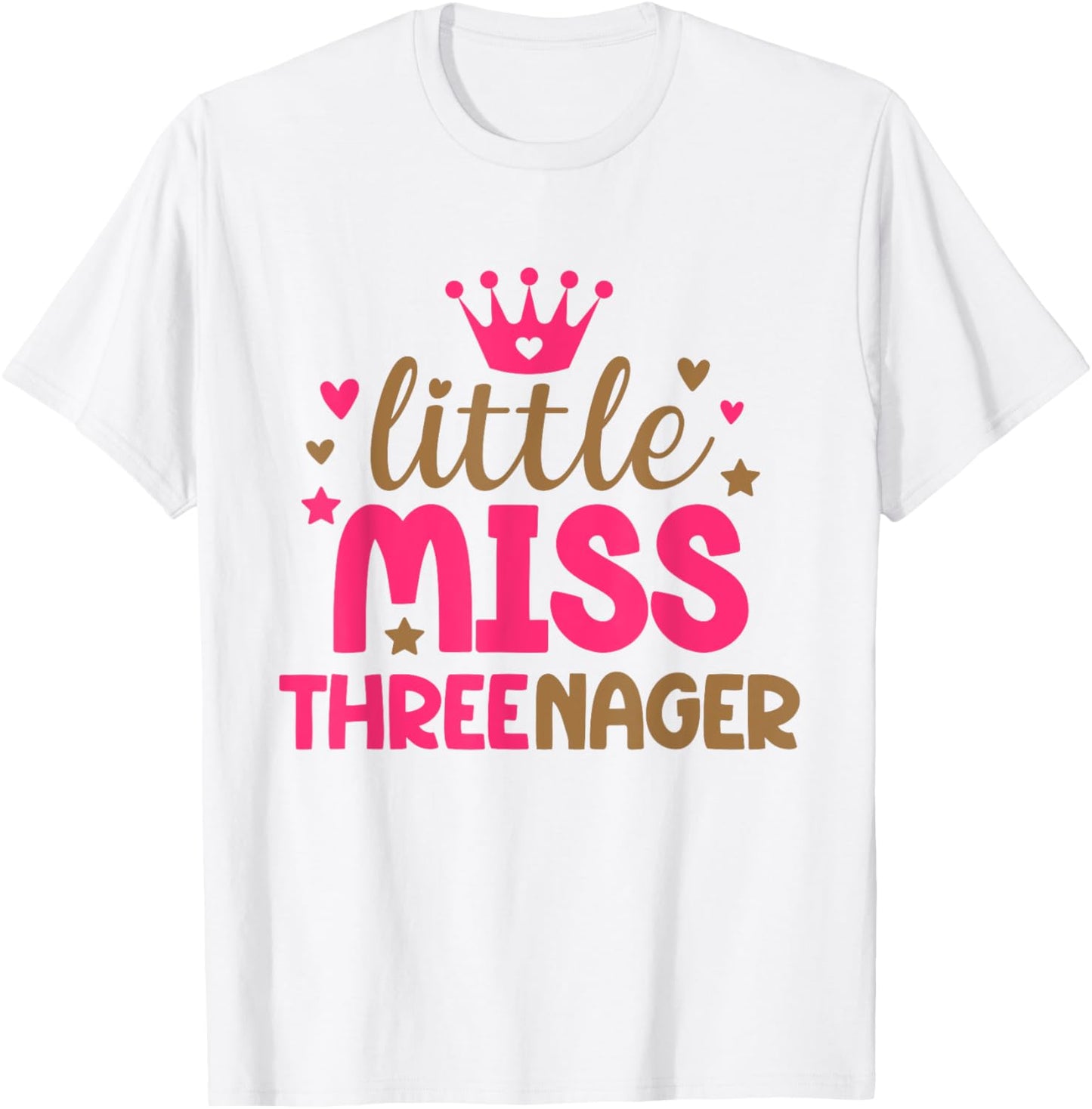 Little Miss Threenager Birthday Shirt Girl T-Shirt