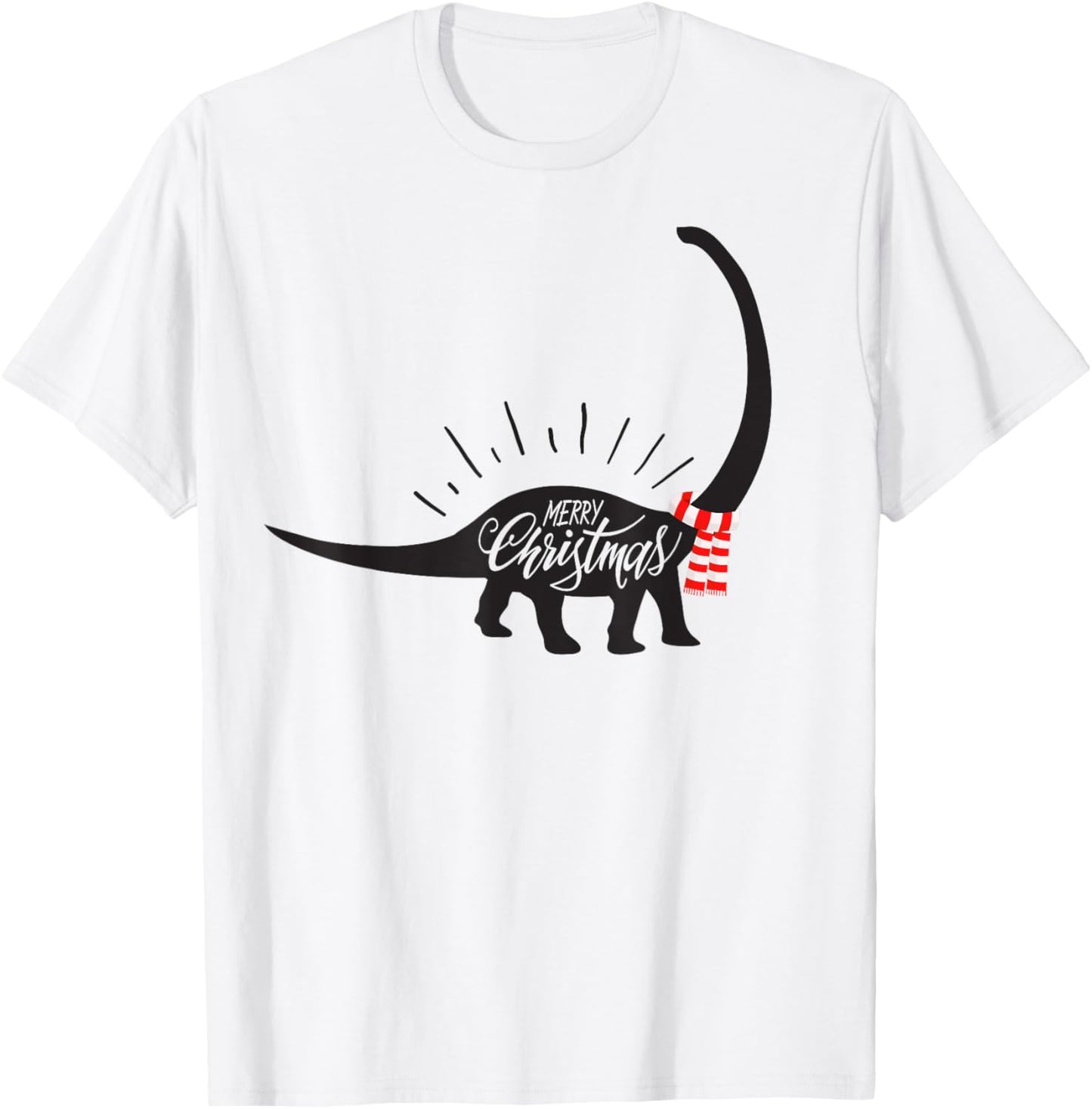 Brachiosaurus Merry Christmas Funny Dinosaur T-Shirt