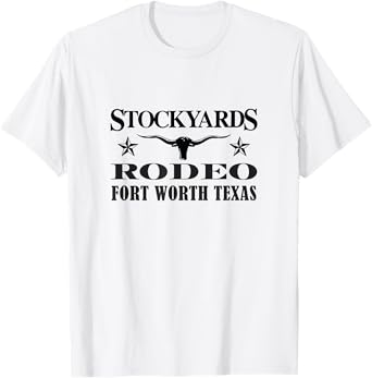 Fort Worth Texas Stockyards and Rodeo Cowboy Design T-Shirt