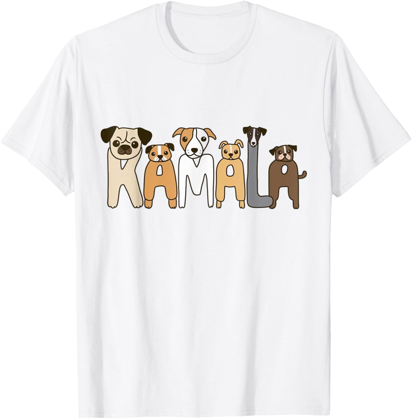 Kamala Dog Letter Font Design T-Shirt