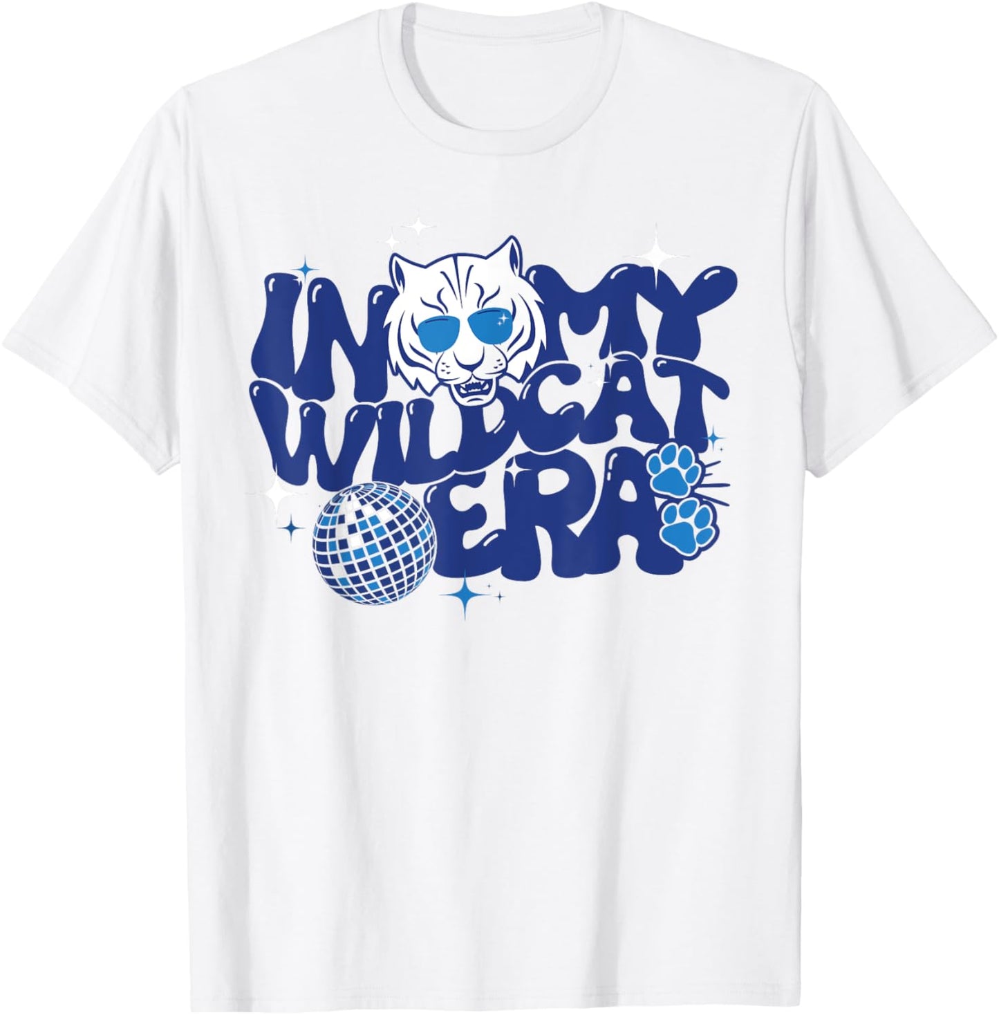 In My Wildcat Era Groovy School Spirit Mascot T-Shirt
