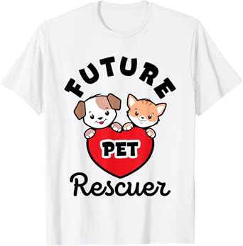 Future Pet Rescuer Veterinarian Dog Cat Baby Animal Rescue T-Shirt