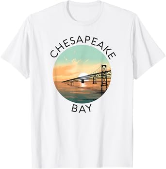 Chesapeake Bay Bridge Maryland Annapolis Kent Island Crab T-Shirt