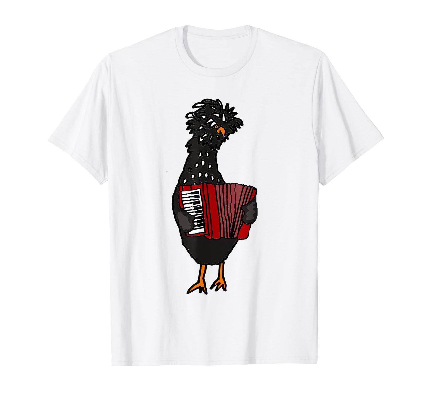 Smiletodaytees Fun Polish Chicken Playing Accordion T-shirt T-Shirt