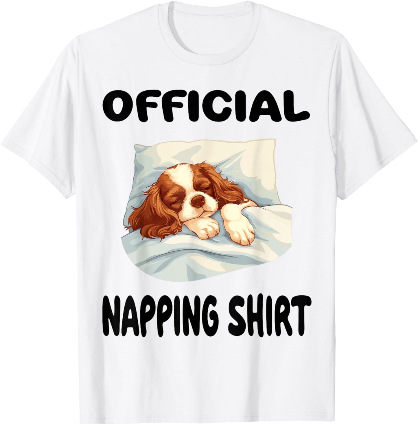 Cavalier King Charles Spaniel Dog Pajamas Official Napping T-Shirt