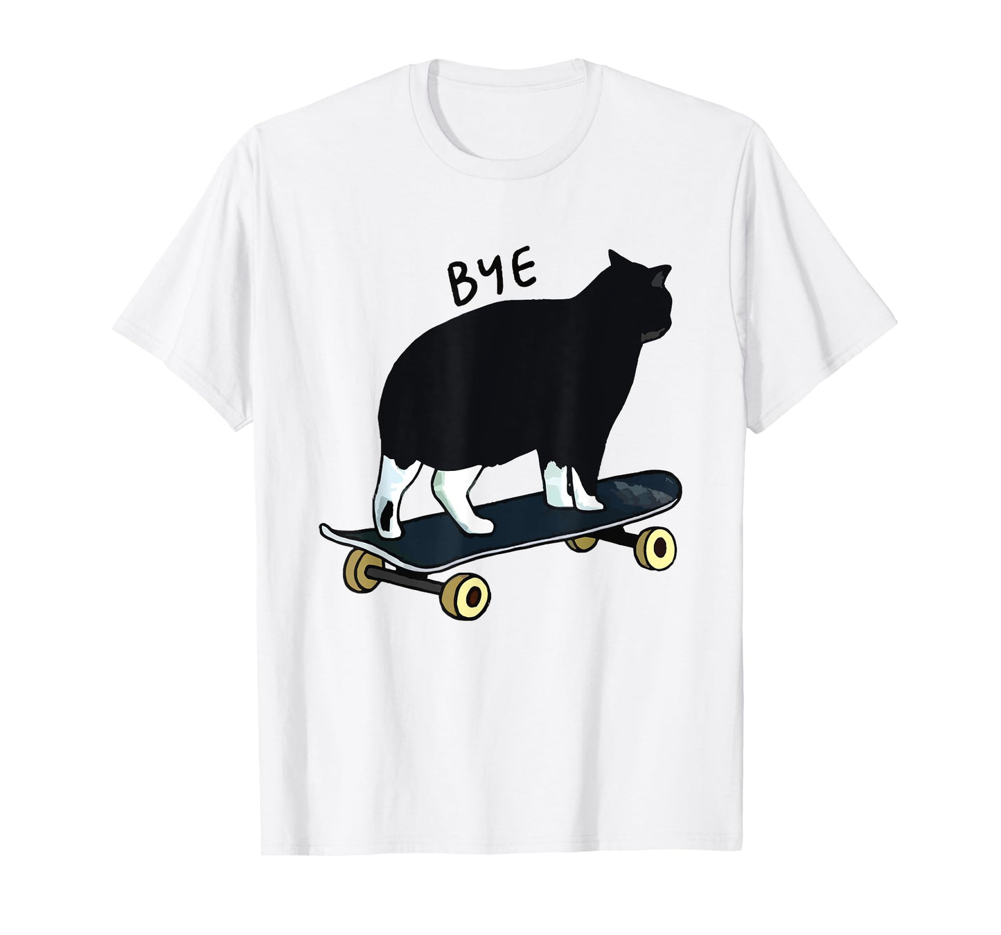 cat on skateboard cool skateboarding cat lover mom dad funny T-Shirt for Men Women